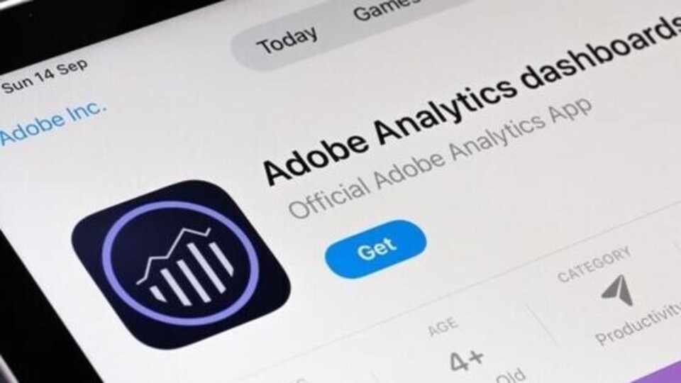 screenshot Adobe Analytics app