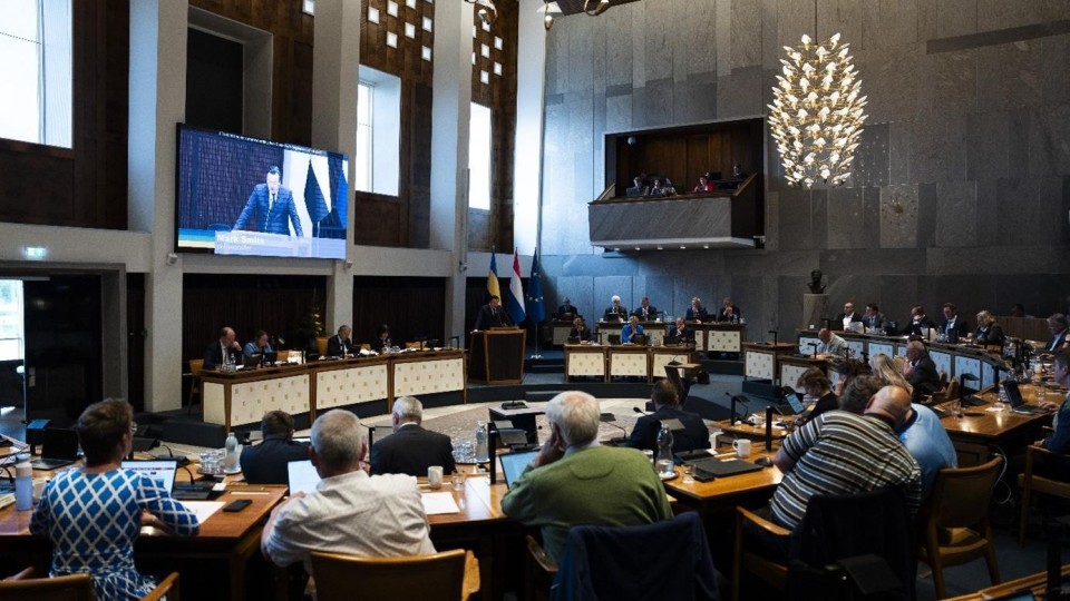 De Provinciale Staten van Gelderland tijdens een vergadering op het Provinciehuis (juni 2024) 