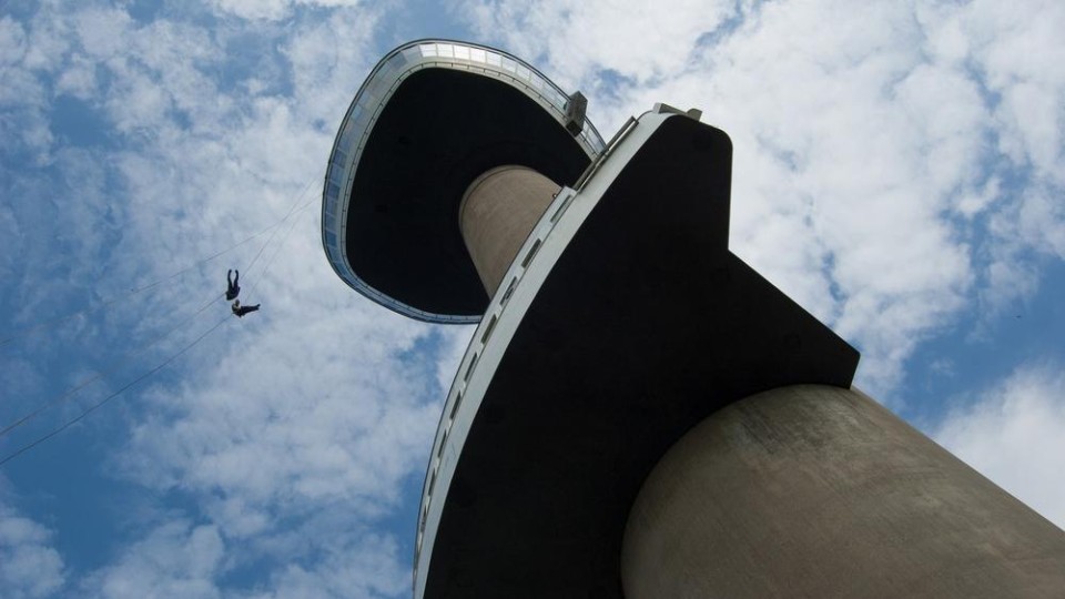 Abseilen van de Euromast in Rotterdam