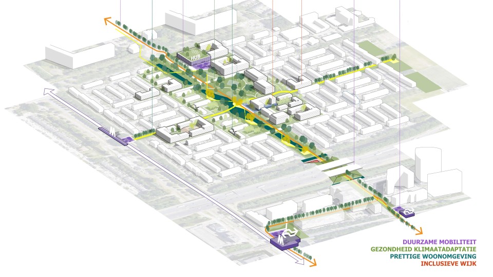 Ontwerp voor inbreiding in de Rotterdamse wijk Ommoord