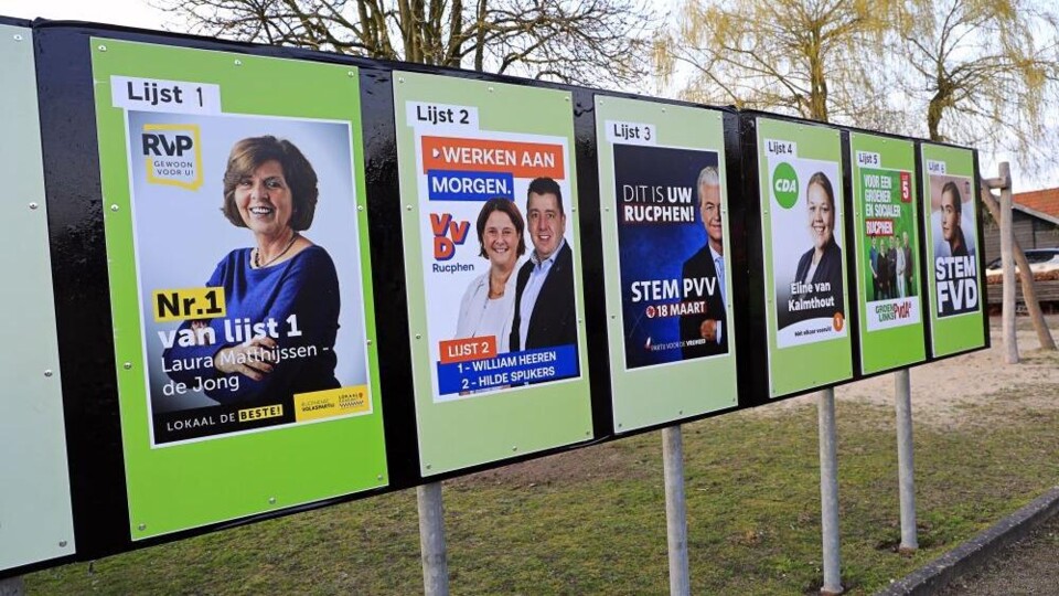 Verkiezingsposters in Rucphen