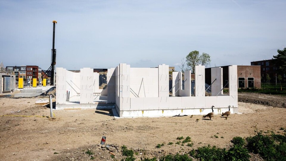 Een nieuwe wijk in aanbouw in het Zuid-Hollandse Pijnacker.