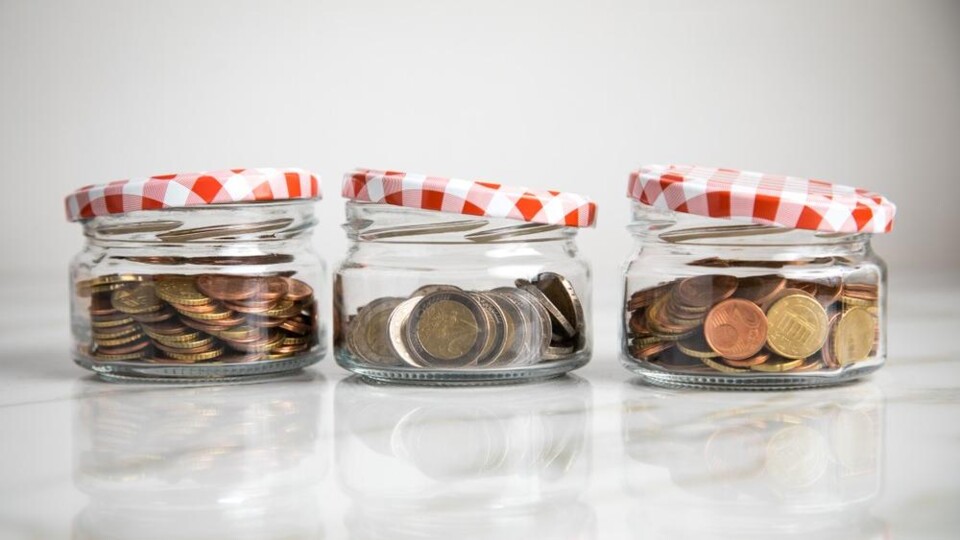 Geld in potjes