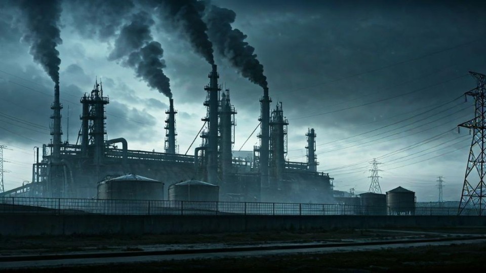 Een 'AI-fabriek' met zwarte roetpluimen