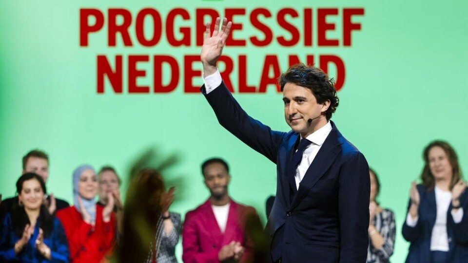  Partijleider Jesse Klaver tijdens de lancering van de nieuwe partijnaam voor de fusie van GroenLinks en PvdA 