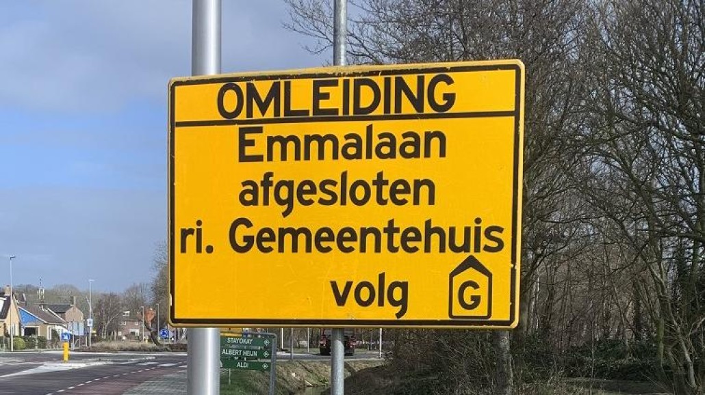 Emmalaan afgesloten
