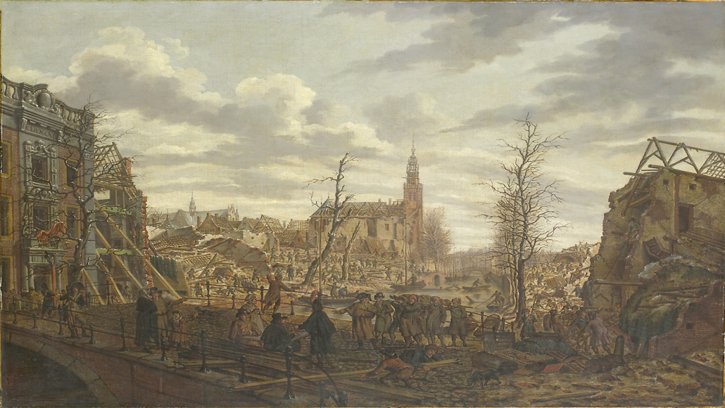 Leiden opgeblazen