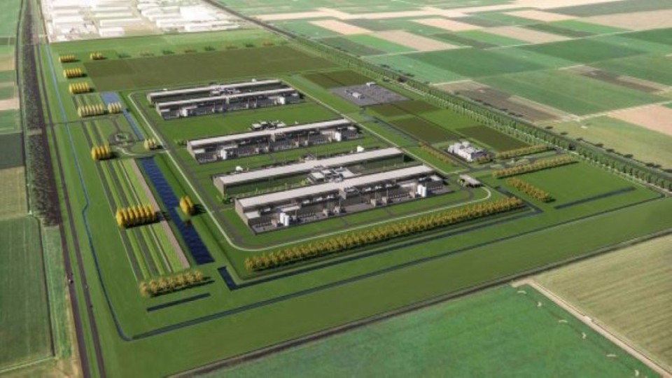 Het hyperscale datacenter op Trekkersveld in Zeewolde