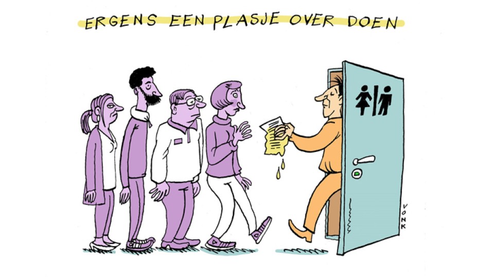 Jeukwoord - ergens een plasje over doen