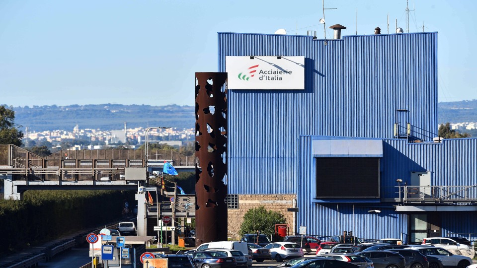 De staalfabriek Ex-Ilva in de Zuid-Italiaanse stad Taranto.