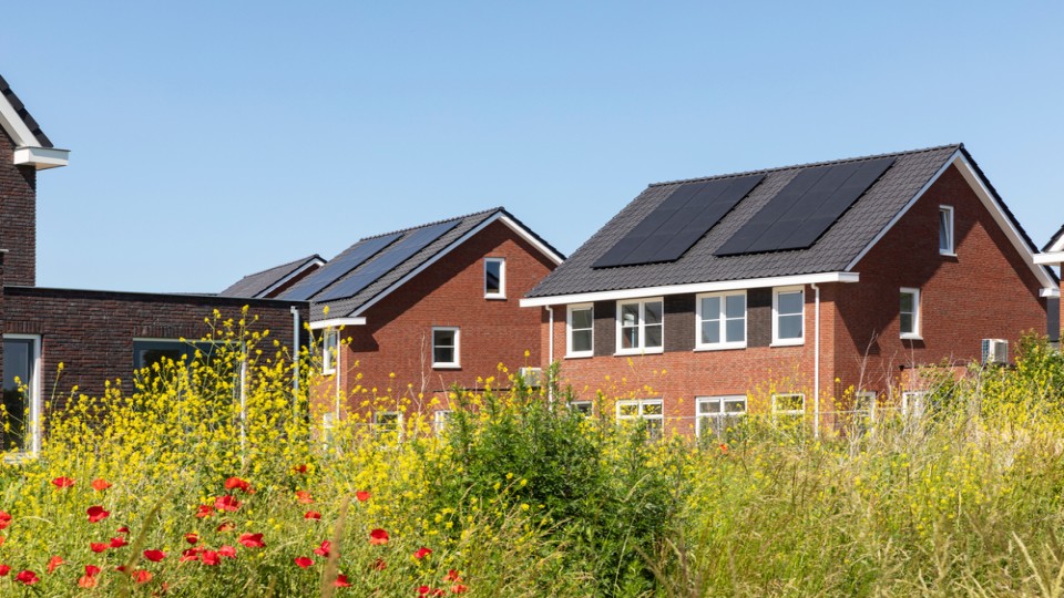 Huis met zonnepanelen