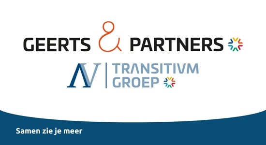Logo van Geerts & Partners, Transitium Groep en &BAS: Samen zie je meer Logo van Geerts & Partners, Transitium Groep en &BAS: Samen zie je meer